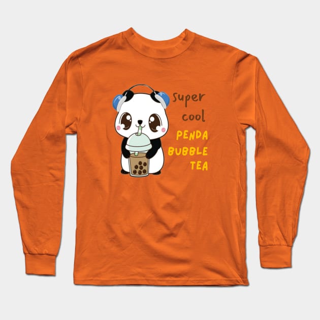 Super cool PENDA bubble tea Long Sleeve T-Shirt by Color by EM